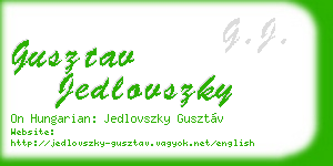 gusztav jedlovszky business card